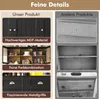 A collage of images showcasing the features of a black kitchen cabinet, comparing it to other products. Podgląd zdjęcia produktu