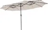COSTWAY Ombrellone doppio 450x260cm con LED solari e Anteprima dell’immagine prodotto 1