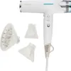 A white Medion hair dryer with three attachments is displayed against a white background. Náhľad obrázku produktu