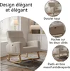 ProximaX Mid-Century Fauteuil à bascule rembourré moderne Voir les images du produit 5
