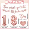 Zestaw dekoracyjny "18 urodziny", różowe złoto, balony, Podgląd zdjęcia produktu 6
