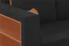 2-Sitzer-Sofa mit Schlaffunktion PABLO1 - Schwarz/orange Produktbild-Vorschau 5