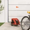 vidaXL Przyczepka rowerowa dla psa pomarańczowa tkanina Podgląd zdjęcia produktu 2
