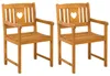 vidaXL : 2 chaises de jardin en bois d'acacia massif, Voir les images du produit 1