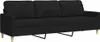 vidaXL 3-osobowa sofa czarna 210 cm tkanina Podgląd zdjęcia produktu 1