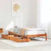 Möbel Massivholzbett ohne Matratze Wachsbraun 90x200 Produktbild-Vorschau 1