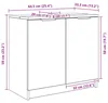 vidaXL Armoire de salle de bain noir imitation chêne 64,5 x Voir les images du produit 8