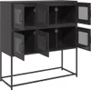 vidaXL Sideboard noir 100,5x39x107 cm Acier laminé à froid Voir les images du produit 6