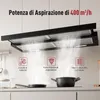 LEVIVO A+++ cofano piatto 90 cm ricircolo e scarico Anteprima dell’immagine prodotto 2