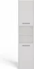 A white bathroom cabinet with two doors and two shelves. Produktbild-Vorschau