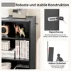 Półka na książki COSTWAY, półka stojąca z 3 przegrodami, Podgląd zdjęcia produktu 6