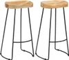 vidaXL Gavin Barhocker 2 Stk. Massivholz Mango -  Barhocker Produktbild-Vorschau 2