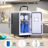 ZMH Mini Kühlschrank 4L Kühlschränke Klein 12V/230V Produktbild-Vorschau 2