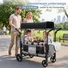 Sekey Bollerwagen Faltbar mit Dach Zwillingsmodus Produktbild-Vorschau 2