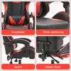 A collage of four close-up images showcasing different features of a gaming chair. Produktbild-Vorschau