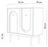 Kommode LIBERTY 2D Schwarz auf holzbeinen Produktbild-Vorschau 7