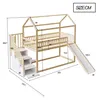 Merax Stapelbed met glijbaan, 90x200 cm, kinderbed van Productafbeelding-voorbeeld 6