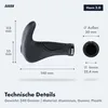 AARON Horn Ergonomische Fahrradgriffe mit Hörnern Schwarz Produktbild-Vorschau 3