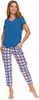 Zweiteiliges Pyjama-Set für Damen mit Spitzenbluse und Produktbild-Vorschau 2