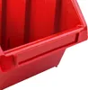 A close-up view of the corner of a red plastic storage bin. Náhled obrázku produktu