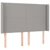 vidaXL Kopfteil mit Ohren Hellgrau 147x16x118/128 cm Stoff Produktbild-Vorschau 3