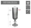 Agata 6x Sektgläser 130ml grau Relief Sekt-Flöte Prosecco Produktbild-Vorschau 6