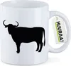 Huuraa Kaffeetasse Stier Bulle Silhouette 330ml Weiß Produktbild-Vorschau 1