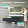 Mai & Mai Badmöbelset 150x48x25cm Unterschrank Anthrazit Produktbild-Vorschau 4