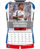 A t-shirt shaped calendar featuring a soccer player and a September calendar. Produktbild-Vorschau