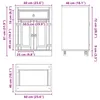 vidaXL Schrank SKI Honigbraun 60 x 46 x 81,5 cm Massives Produktbild-Vorschau 8