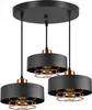 LUXOLAR -  Pendelleuchte 3 flammig Schwarz Kupfer E27 60 W Produktbild-Vorschau 4