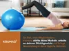 KRUMAD Gymnastikball 65 cm, Fitnessball Pilates Ball Produktbild-Vorschau 6