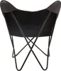 Lesli Living Butterfly-Sessel Buffalo 75x75x87 cm Schwarz Podgląd zdjęcia produktu 5