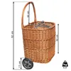 Chariot de marché à grandes roues, panier de marché, panier Voir les images du produit 7