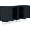 Buffet bas - CARACAS - Bleu marine - 2 portes vitrées + 2 Voir les images du produit 1