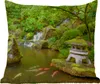 MuchoWow® Outdoor Kissen - Wasserfall - Koi - Japanische Produktbild-Vorschau 1