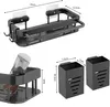 A collage of product images showing different angles and dimensions of kitchen storage accessories. Produktbild-Vorschau