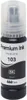 A black ink bottle with a clear cap, labeled with product information. Produktbild-Vorschau