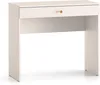 A single beige vanity table with a drawer and a gold knob, shown from the front on a white background. Náhled obrázku produktu