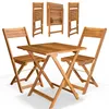 CASARIA® Balkonmöbel Set 2 Personen Wetterfest Holz Produktbild-Vorschau 1