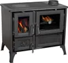 Kaminofen mit Backfach und Herdplatte 4013 Schwarz Holzofen Produktbild-Vorschau 1