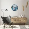 Wanduhr - Rund - Glasuhr - Abstraktion dreidimensional blau Produktbild-Vorschau 6