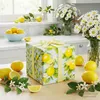 Geschenkpapier Zitronen & Blüten Motiv 70cm x 2m Rolle Produktbild-Vorschau 3