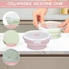 2er Silikon Faltbare Brotdose 550ml Lunchbox Mit Deckel Produktbild-Vorschau 5