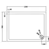 SONNI Quadratische Duschwanne 120x90x4cm,ABS Duschwanne, Produktbild-Vorschau 10