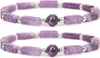 Two identical amethyst bracelets are displayed side-by-side against a white background. Produktbild-Vorschau