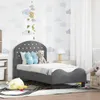 vidaXL Kinderbettgestell mit Kopfteil Dunkelgrau 70 x 140 Produktbild-Vorschau 2