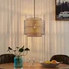 Lindby Pendelleuchte Bridga, Ø 35 cm, schwarz, Bambus Produktbild-Vorschau 3