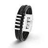 s.Oliver Herren Armband 9025510 Leder Edelstahl Produktbild-Vorschau 1