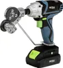 A cordless impact wrench with an attached metal sheet cutting adapter, shown against a white background. Anteprima dell’immagine prodotto
